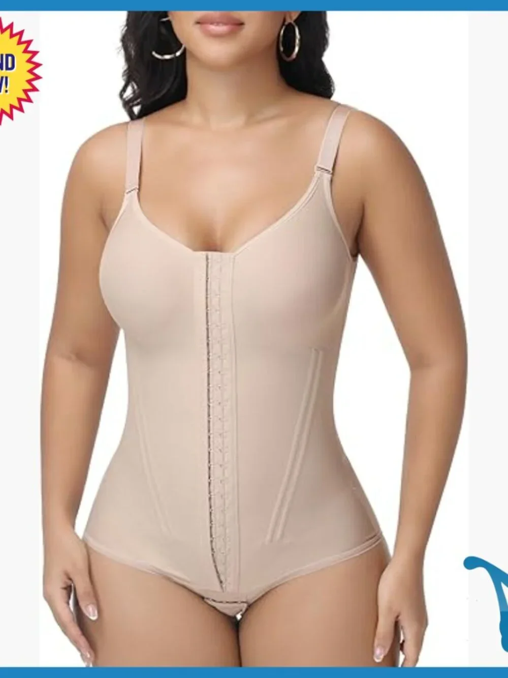High Compression Shapewear Bodysuit with Steel Bones Tummy Control
